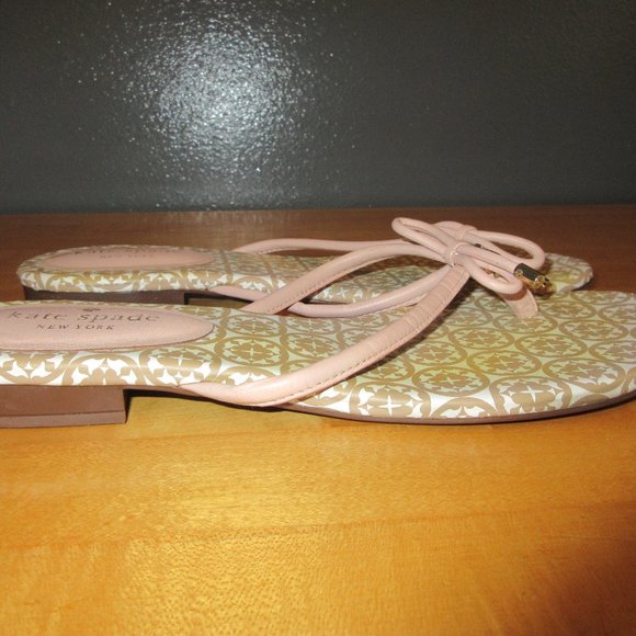 Kate Spade Pink and Tan Leather Sandals wms sz-8.5 - Picture 5 of 8